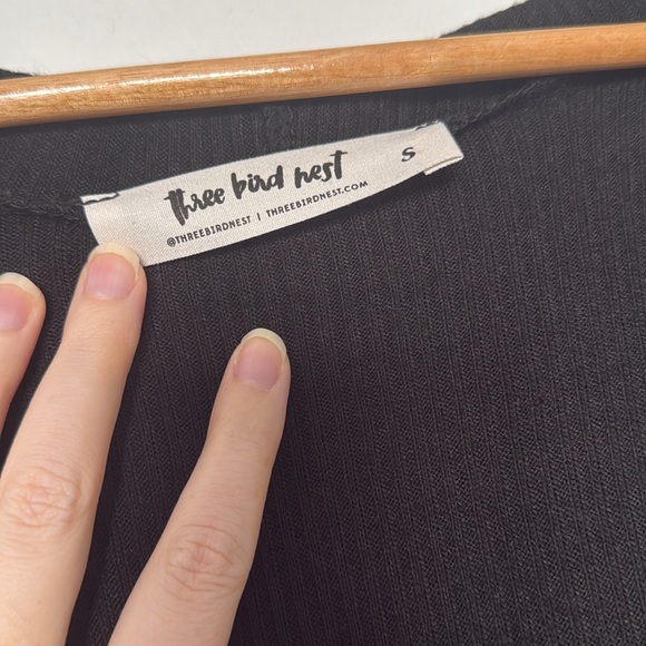 Three Bird Nest Boho Essential Hoodie Ribbed Sweater - Picture 8 of 8